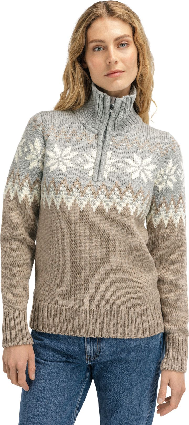 Dale of Norway Women's Myking Sweater Mountain Stone/Offwhite Dale of Norway