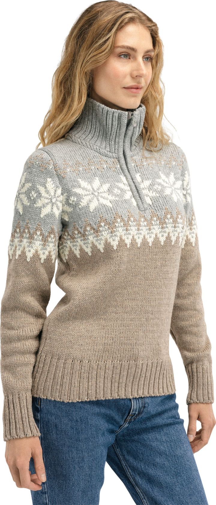 Dale of Norway Women's Myking Sweater Mountain Stone/Light Charcoal Dale of Norway Dale of Norway Women's Myking Sweater Mountain Stone/Light Charcoal Dale of Norway