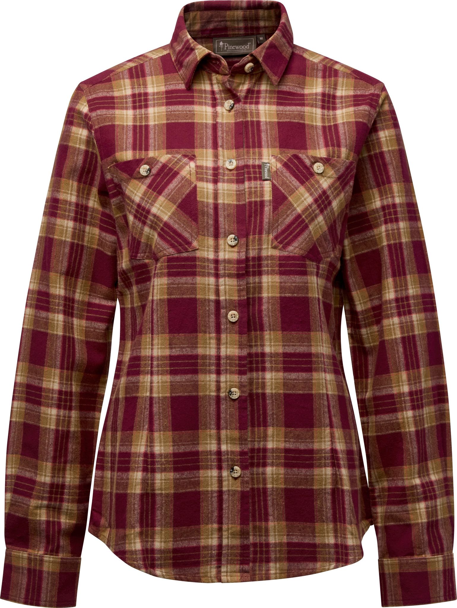 Pinewood Women's Felicia Shirt Burgundy/olivegreen