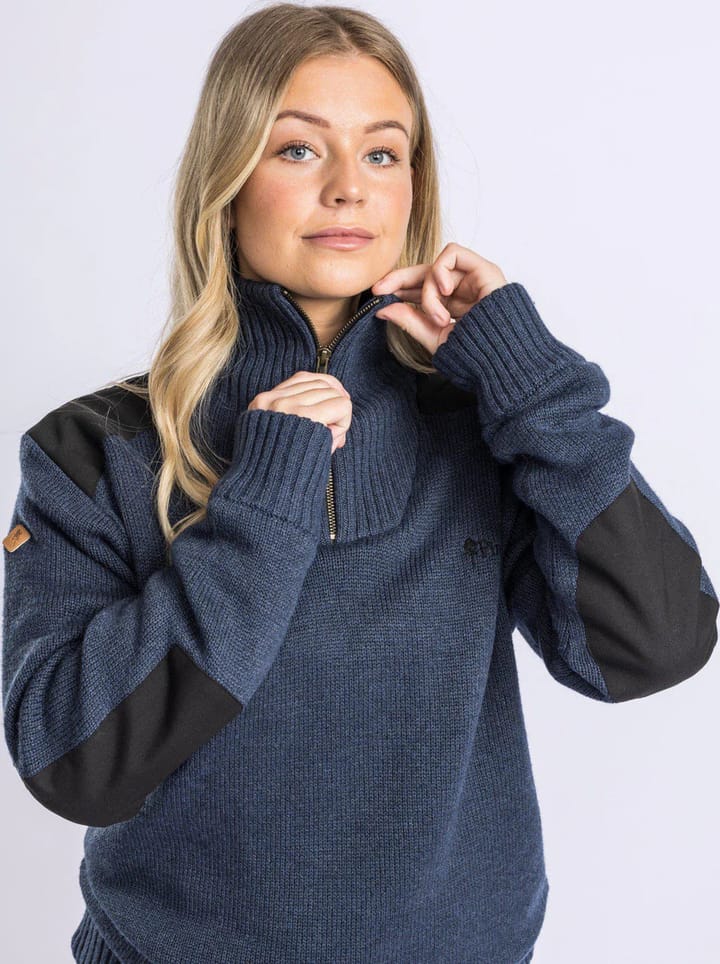 Pinewood Women's Hurricane Sweater Dark Navy Mel Pinewood