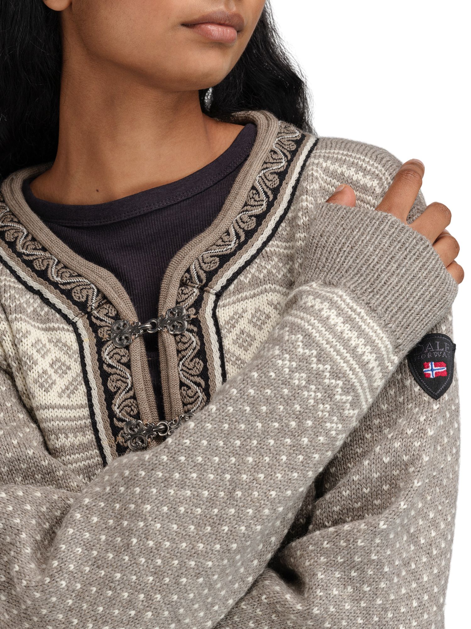 Dale of Norway Unisex Setesdal Sweater Norweigan Wool Vanilla Sugar/Natural White
