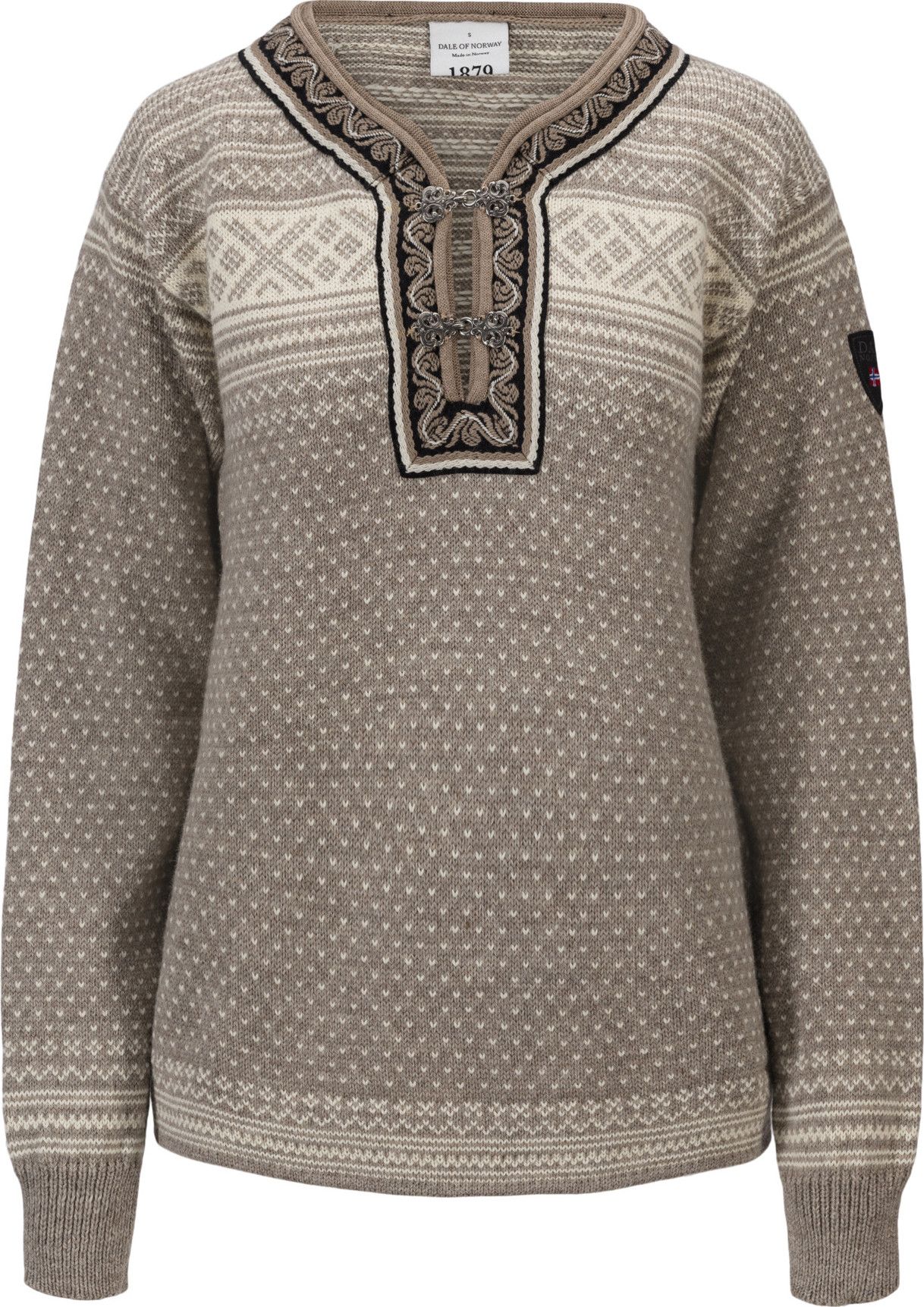 Dale of Norway Unisex Setesdal Sweater Norweigan Wool Vanilla Sugar/Natural White