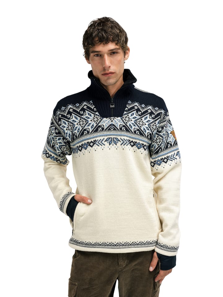 Dale of Norway Men's Vail Weatherproof Sweater Offwhite/smoke/navy/blue Dale of Norway