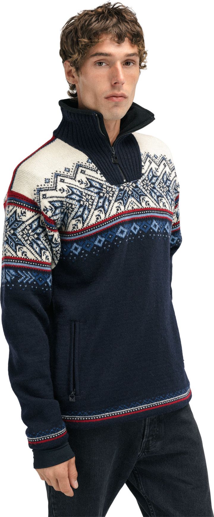 Dale of Norway Men's Vail Weatherproof Sweater Navyredroseoffwhite Dale of Norway
