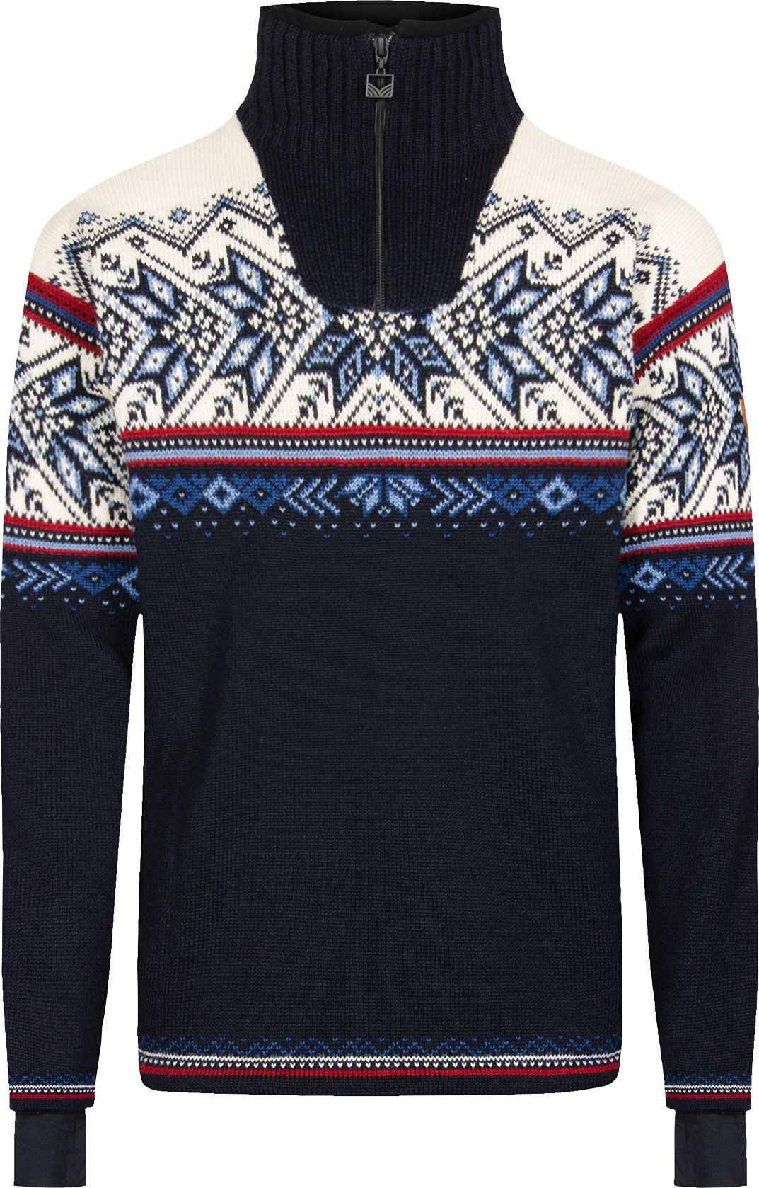 Dale of Norway Men's Vail Weatherproof Sweater Navyredroseoffwhite