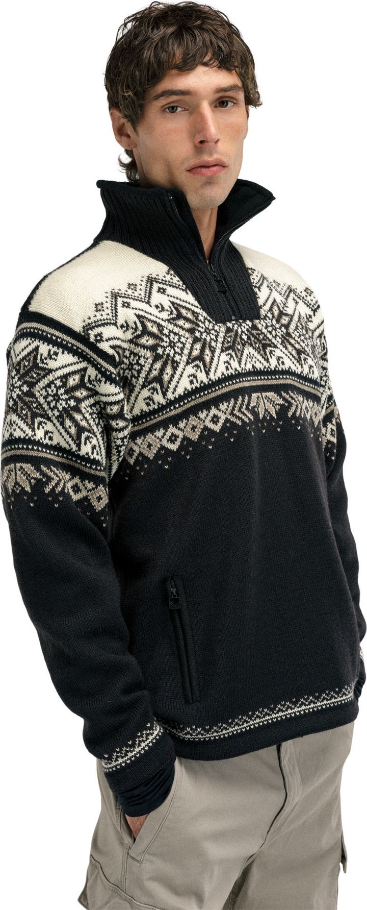 Dale of Norway Men's Vail Weatherproof Sweater Mountain Stone/Offwhite Dale of Norway
