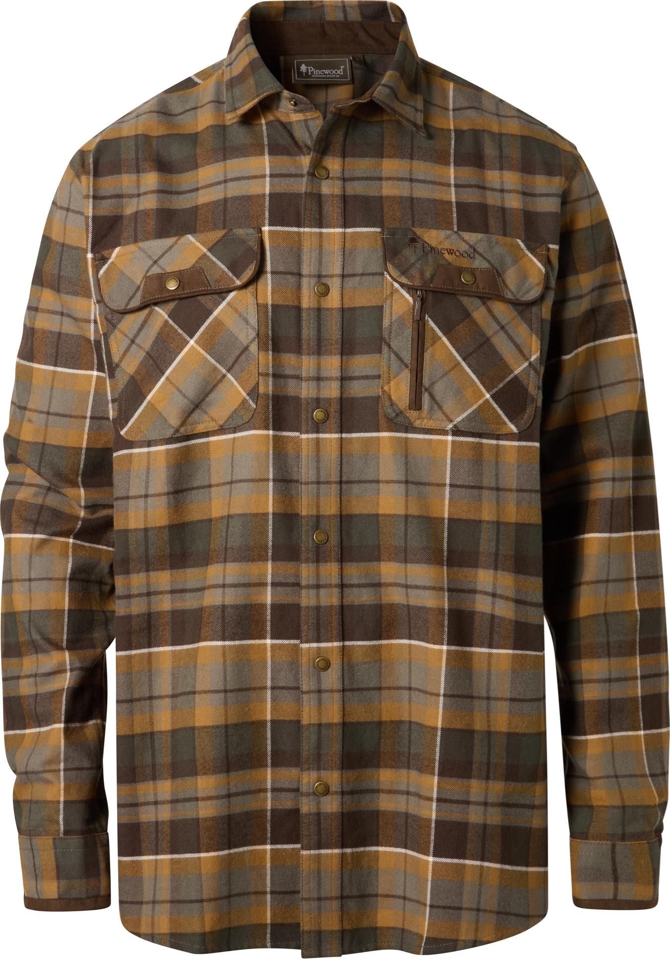 Pinewood Men's Prestwick Exclusive Shirt D.brown/d.sandstone