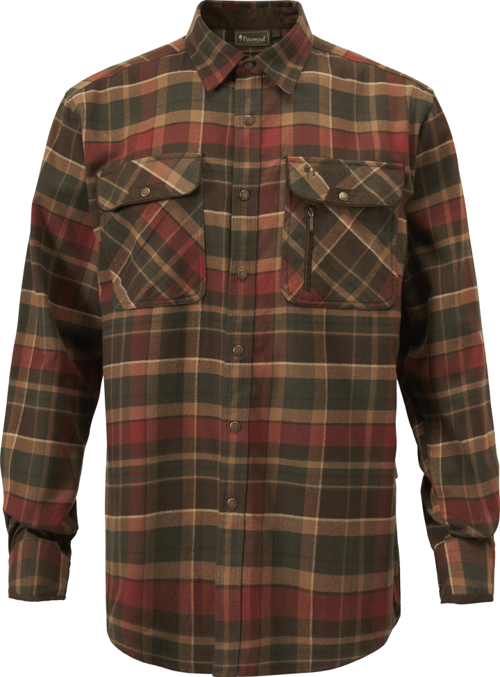 Pinewood Men's Prestwick Exclusive Shirt Dark Green/Terracotta Pinewood