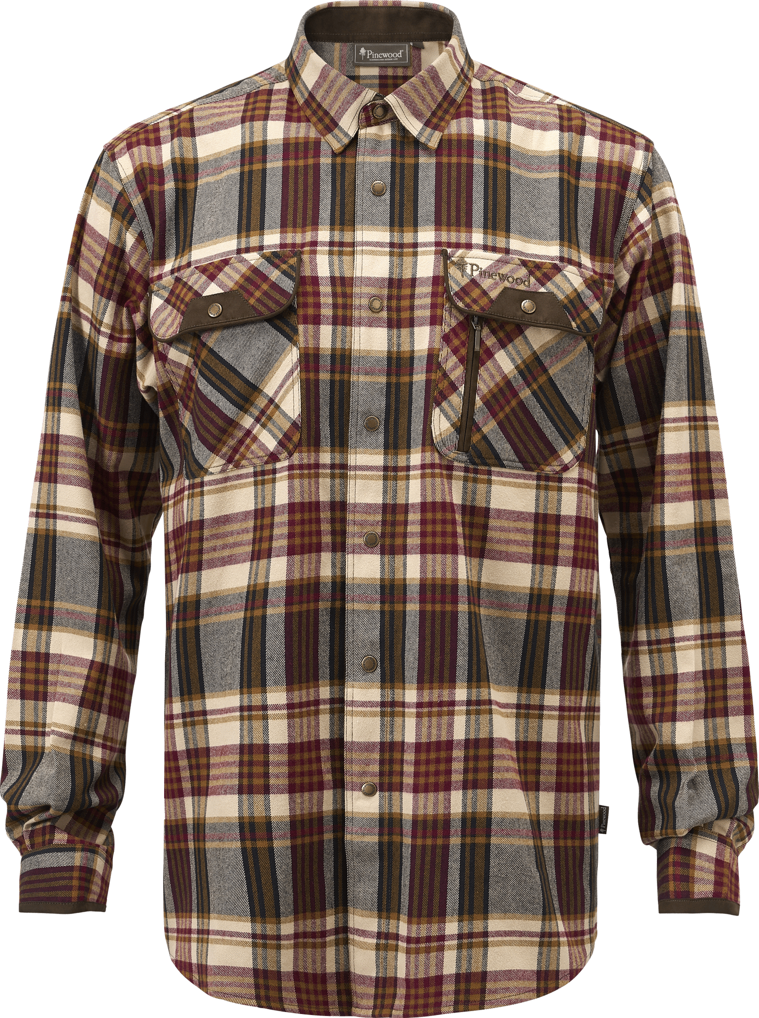 Pinewood Men's Prestwick Exclusive Shirt Bordeaux/Beige