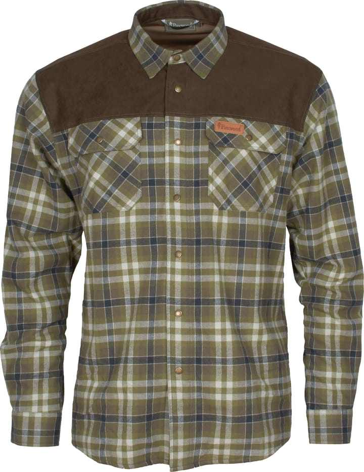 Pinewood Men's Douglas Shirt Hunting Olive/Light Khaki Pinewood