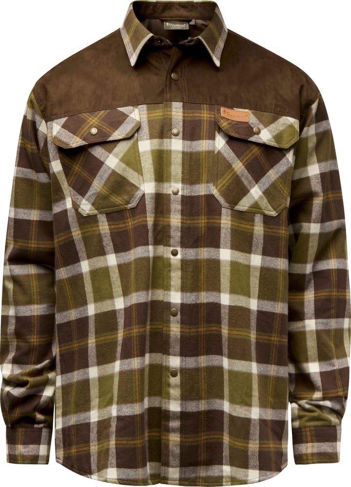 Pinewood Men's Douglas Shirt Olivegreen/cr.white Pinewood
