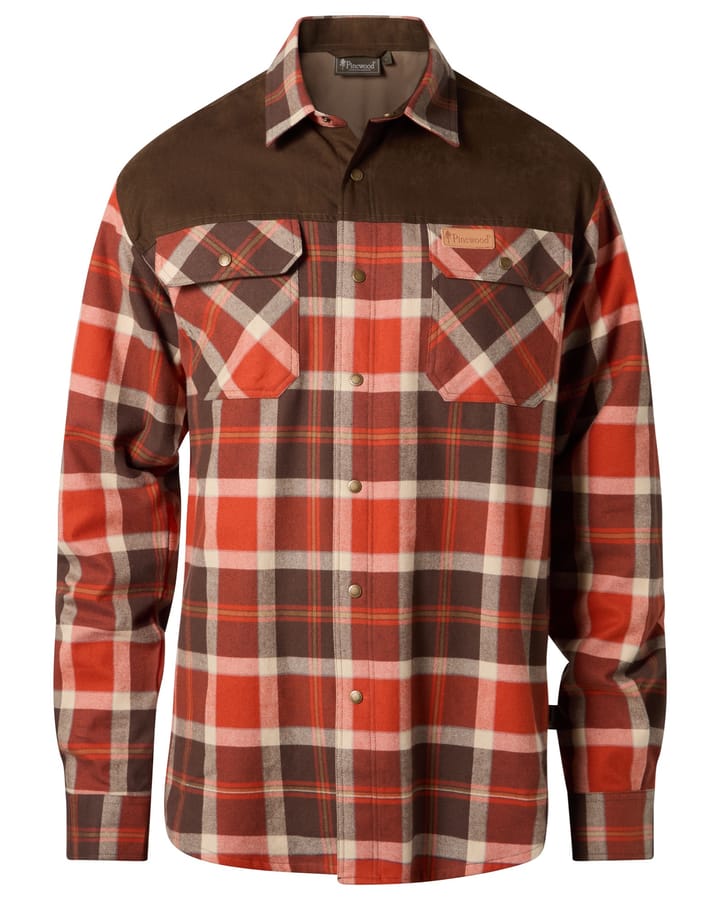 Pinewood Men's Douglas Shirt Orange Clay/d.brown Pinewood
