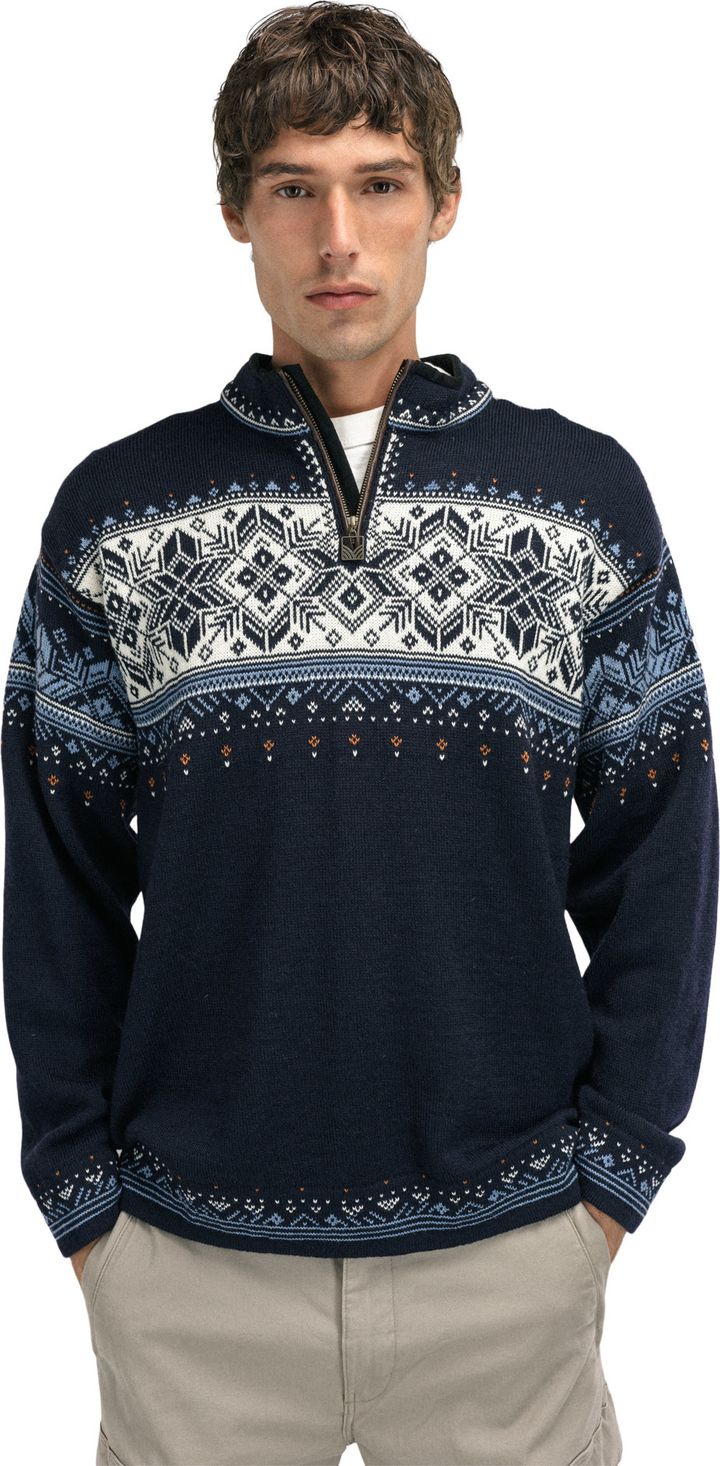 Dale of Norway Men's Blyfjell Knit Sweater Navy/Red/Offwhite/Indigo Blue Dale of Norway Dale of Norway Men's Blyfjell Knit Sweater Navy/Red/Offwhite/Indigo Blue Dale of Norway