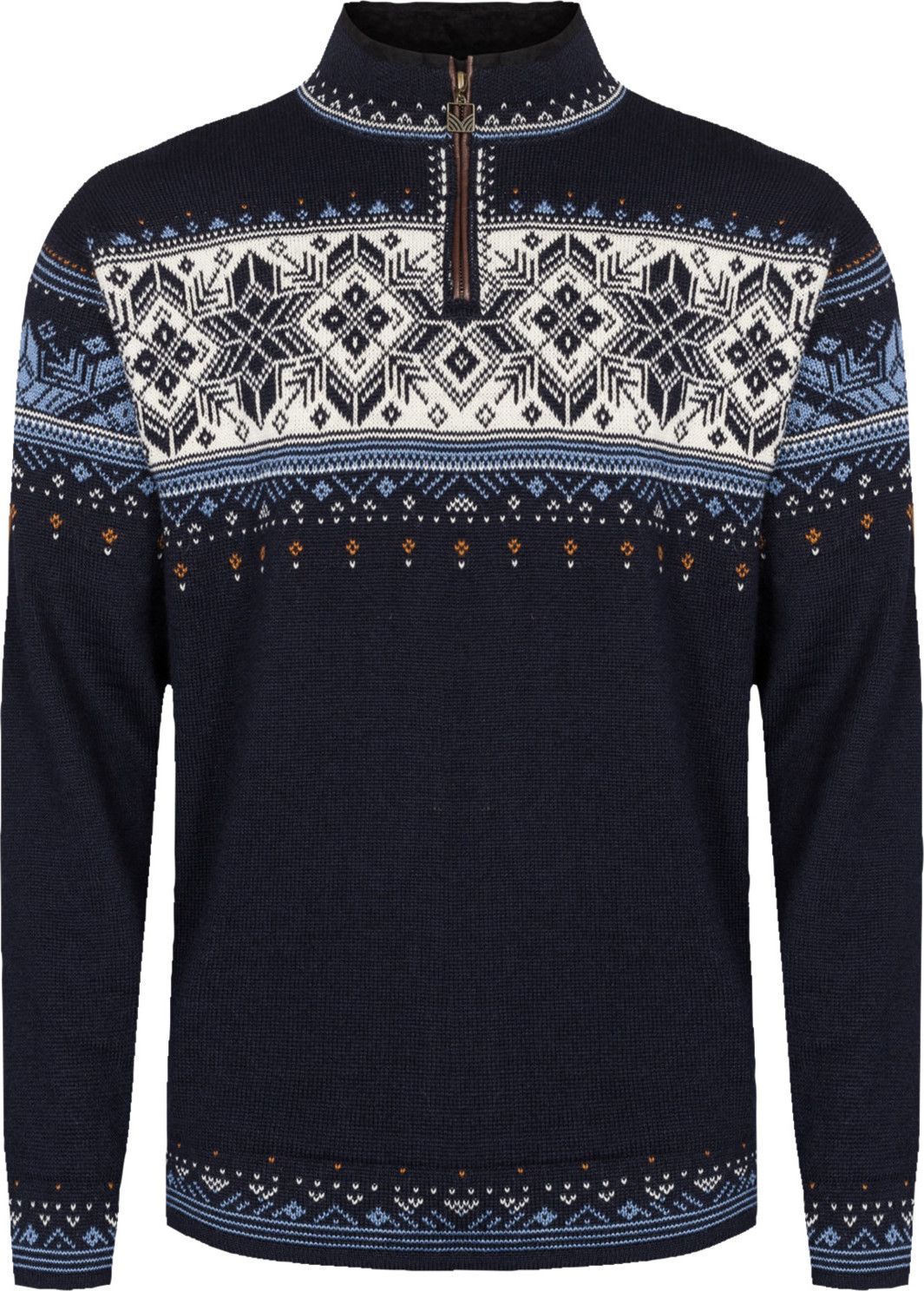 Dale of Norway Men's Blyfjell Knit Sweater Navy/Red/Offwhite/Indigo Blue