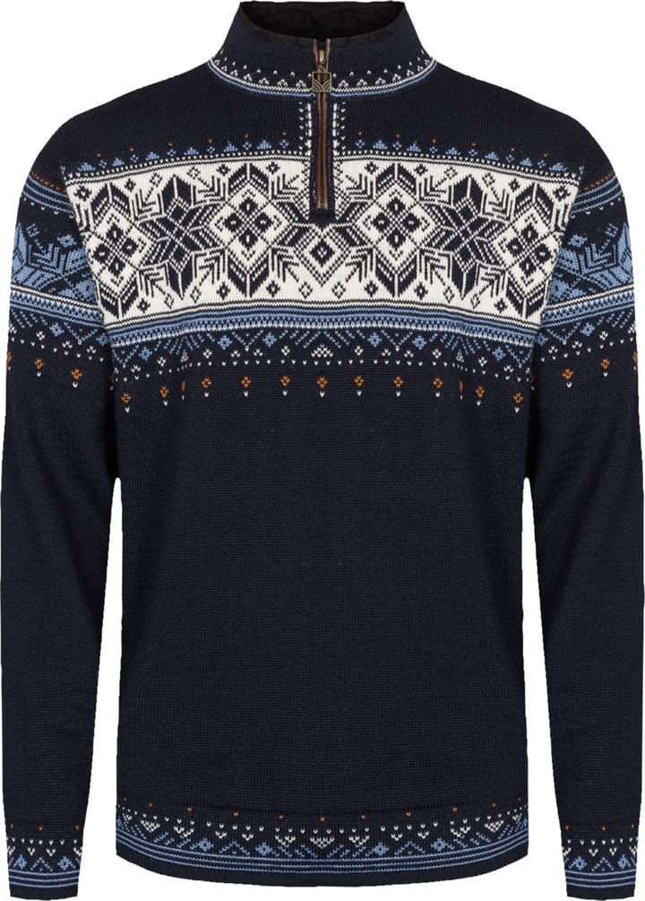 Dale of Norway Men's Blyfjell Knit Sweater Navy/Red/Offwhite/Indigo Blue Dale of Norway