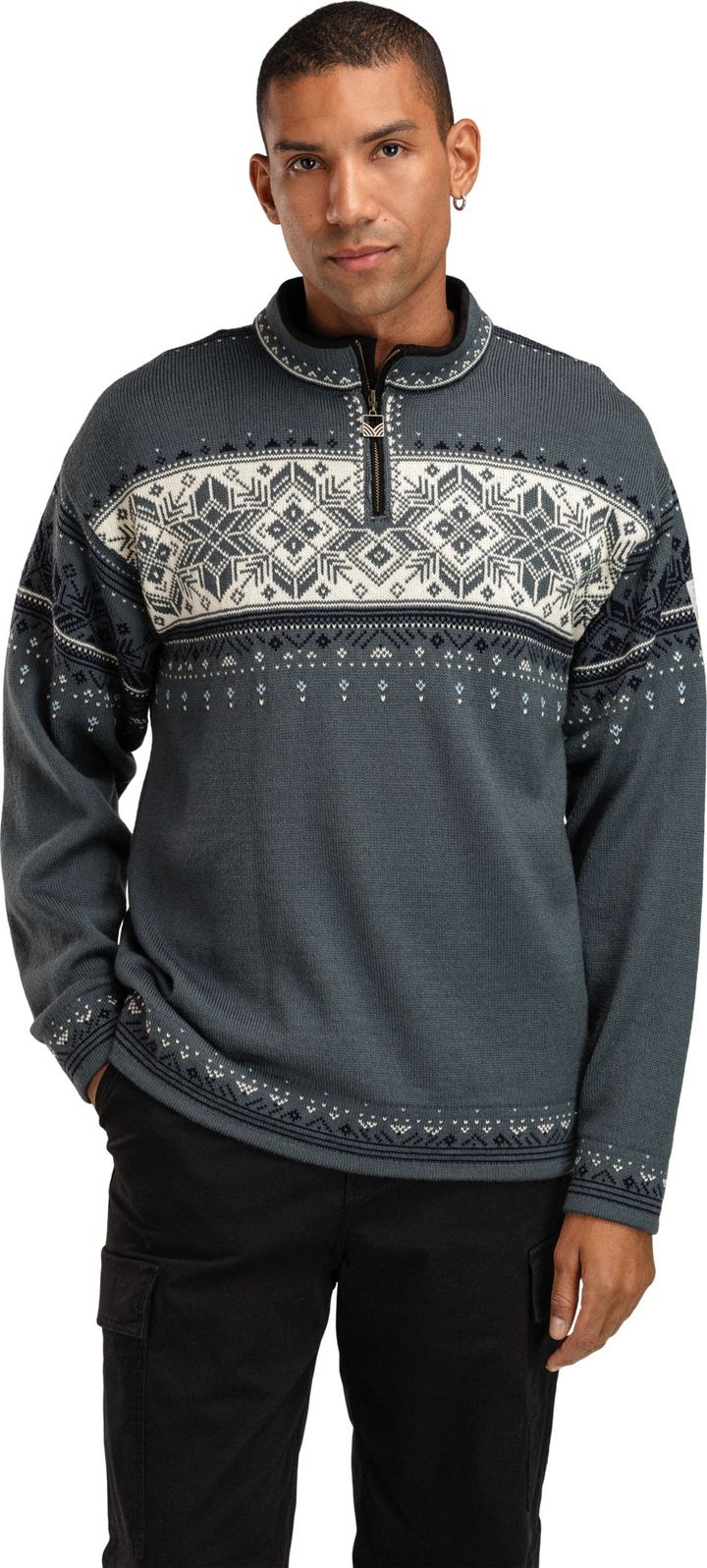Dale of Norway Men's Blyfjell Knit Sweater Steel/Offwhite/Navy Dale of Norway