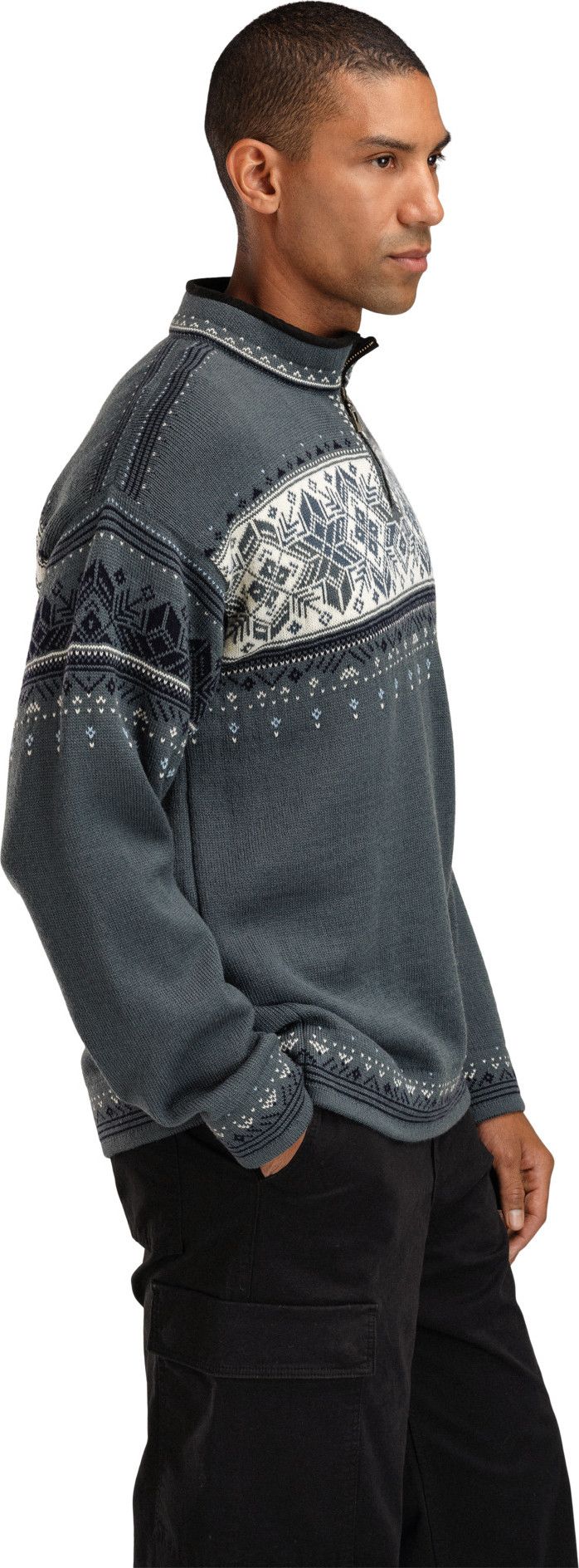 Dale of Norway Men's Blyfjell Knit Sweater Steel/Offwhite/Navy Dale of Norway Dale of Norway Men's Blyfjell Knit Sweater Steel/Offwhite/Navy Dale of Norway