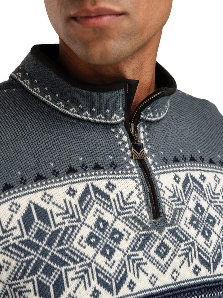 Dale of Norway Men's Blyfjell Knit Sweater Steel/Offwhite/Navy Dale of Norway Dale of Norway Men's Blyfjell Knit Sweater Steel/Offwhite/Navy Dale of Norway