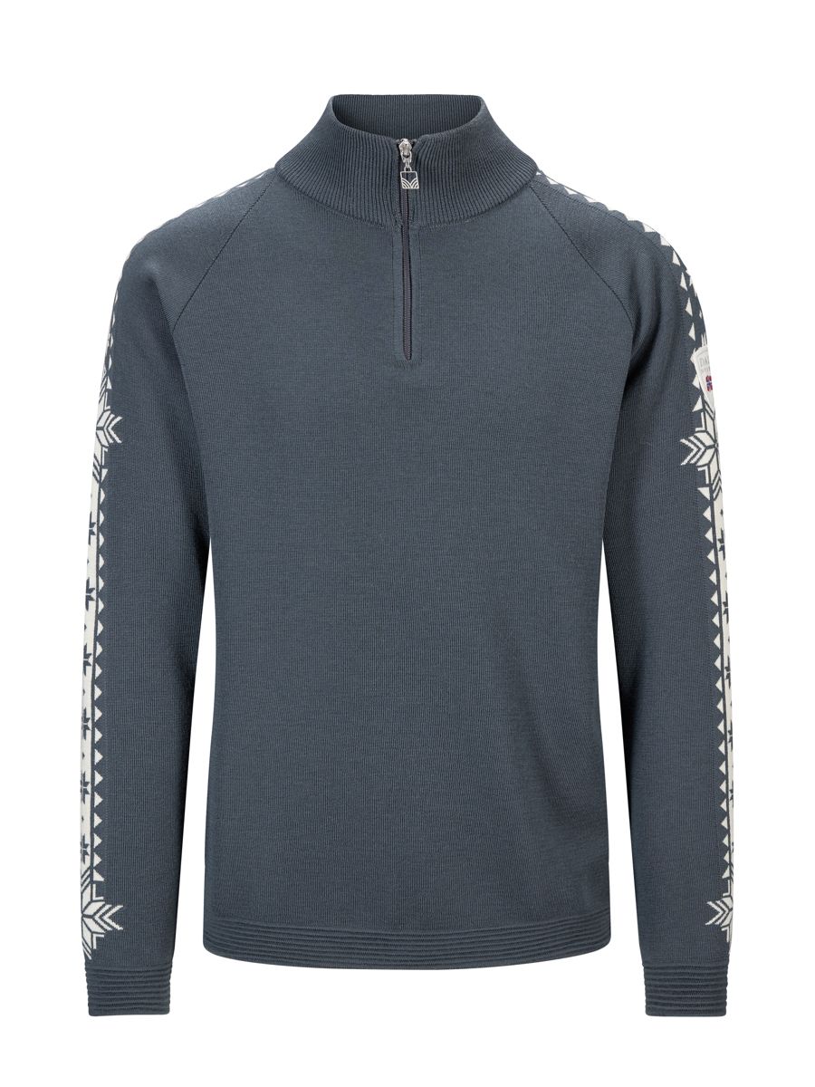 Dale of Norway Geilo Masc Sweater Steel Offwhite