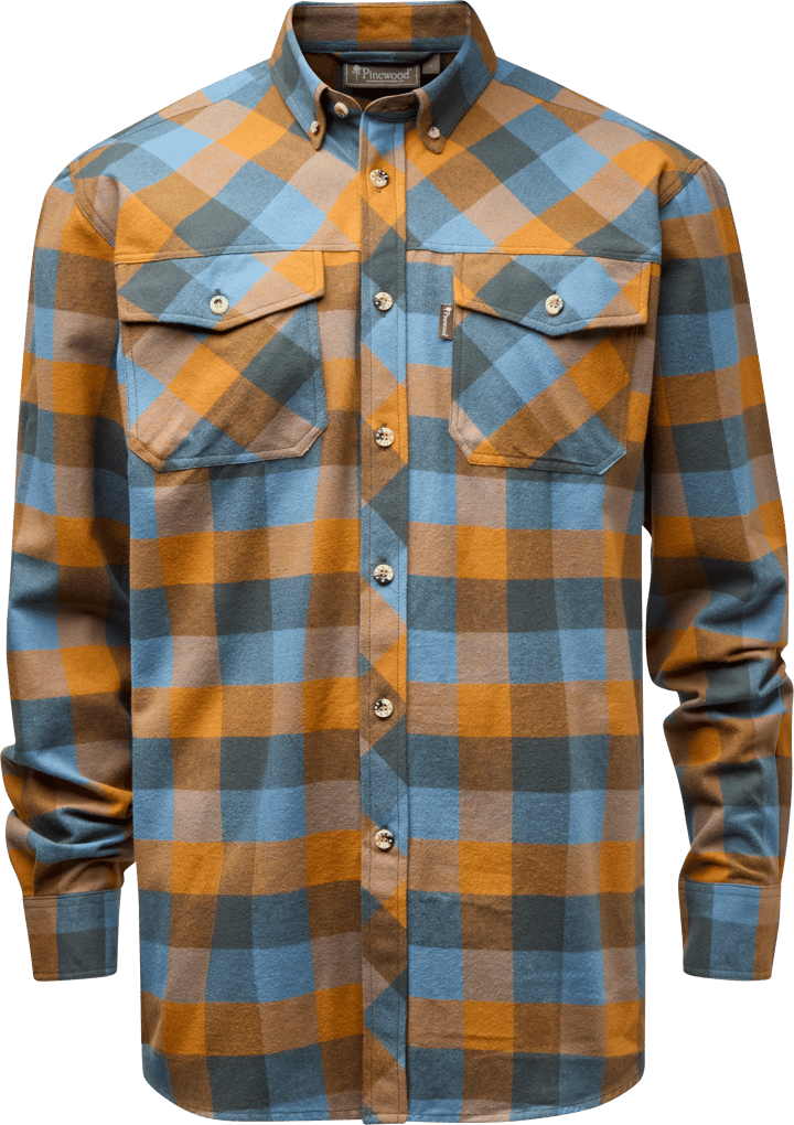 Pinewood Men's Lumbo Shirt Fudge/Blue Pinewood