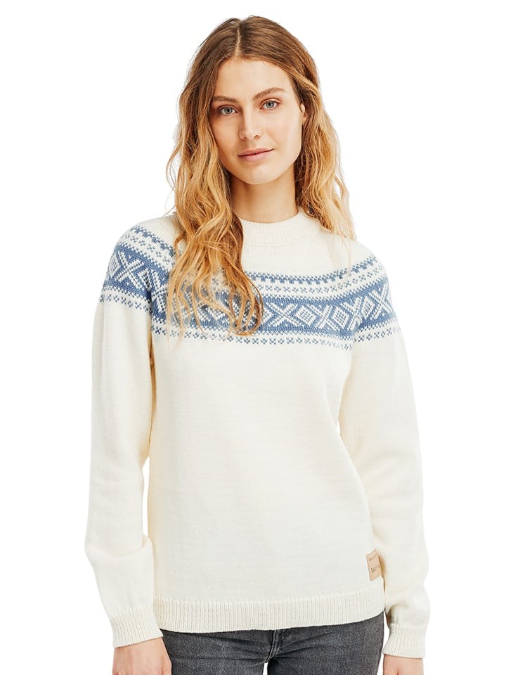 Dale of Norway Women's Vågsøy Wool Sweater Offwhite Blueshadow Dale of Norway