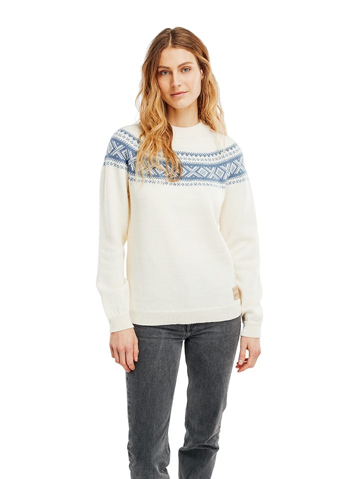 Dale of Norway Women's Vågsøy Wool Sweater Offwhite Blueshadow Dale of Norway