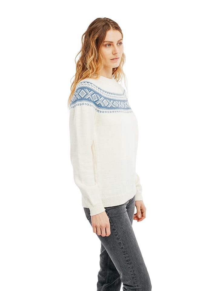 Dale of Norway Women's Vågsøy Wool Sweater Offwhite Blueshadow Dale of Norway