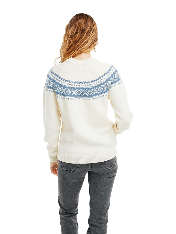 Dale of Norway Women's Vågsøy Wool Sweater Offwhite Blueshadow Dale of Norway