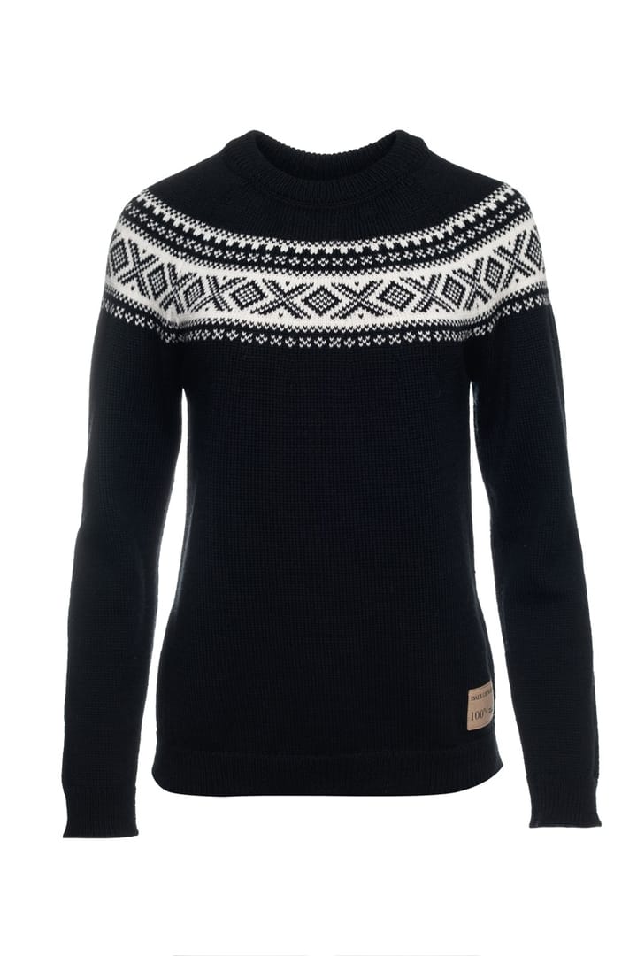 Dale of Norway Women's Vågsøy Wool Sweater Black Offwhite Dale of Norway