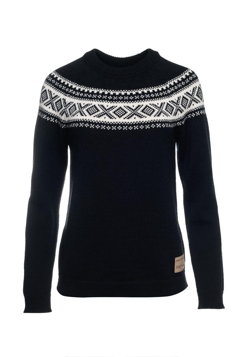 Dale Of Norway Vågsøy Feminine Sweater Black Offwhite