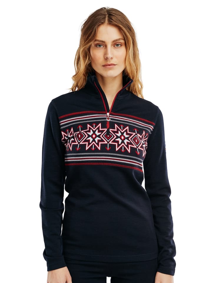 Dale of Norway Olympia Basic Sweater Feminine Navy Raspberry Offwhite Dale of Norway
