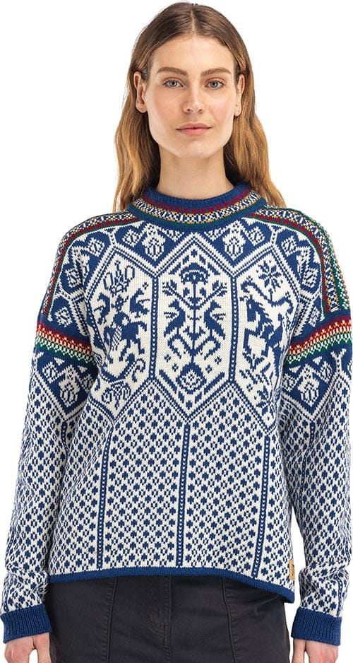 Dale of Norway Women's 1994 Sweater Indigo Offwhite Mustard Dale of Norway