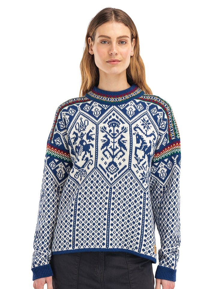 Dale of Norway 1994 Feminine Sweater Indigo Offwhite Mustard Dale of Norway Dale of Norway 1994 Feminine Sweater Indigo Offwhite Mustard Dale of Norway