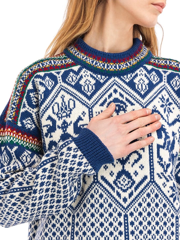 Dale of Norway 1994 Feminine Sweater Indigo Offwhite Mustard Dale of Norway Dale of Norway 1994 Feminine Sweater Indigo Offwhite Mustard Dale of Norway