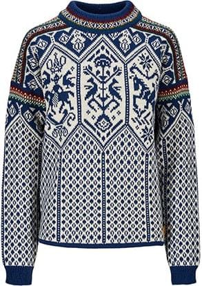 Dale of Norway Women's 1994 Sweater Indigo Offwhite Mustard Dale of Norway