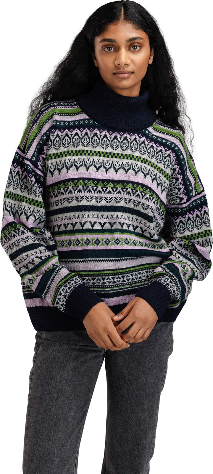 Dale of Norway Women's Utsira Sweater Marine/Pine Green/Light Charcoal Dale of Norway