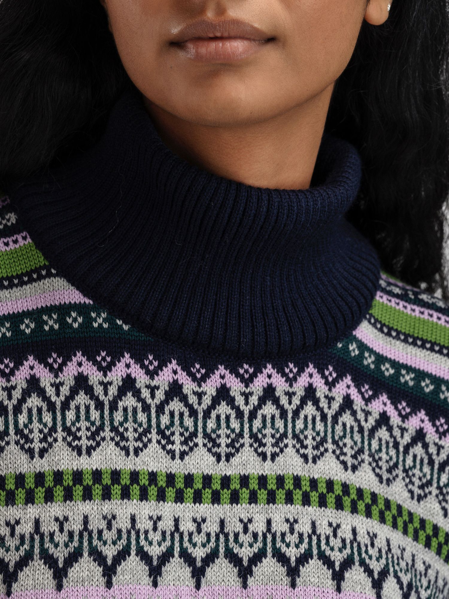Dale of Norway Women's Utsira Sweater Marine/Pine Green/Light Charcoal