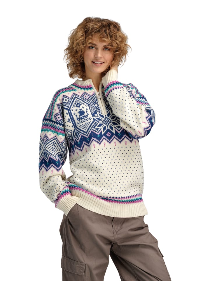 Dale of Norway Vm Trondheim Fem. Sweater Offwhite Indigo Orchid Dale of Norway Dale of Norway Vm Trondheim Fem. Sweater Offwhite Indigo Orchid Dale of Norway