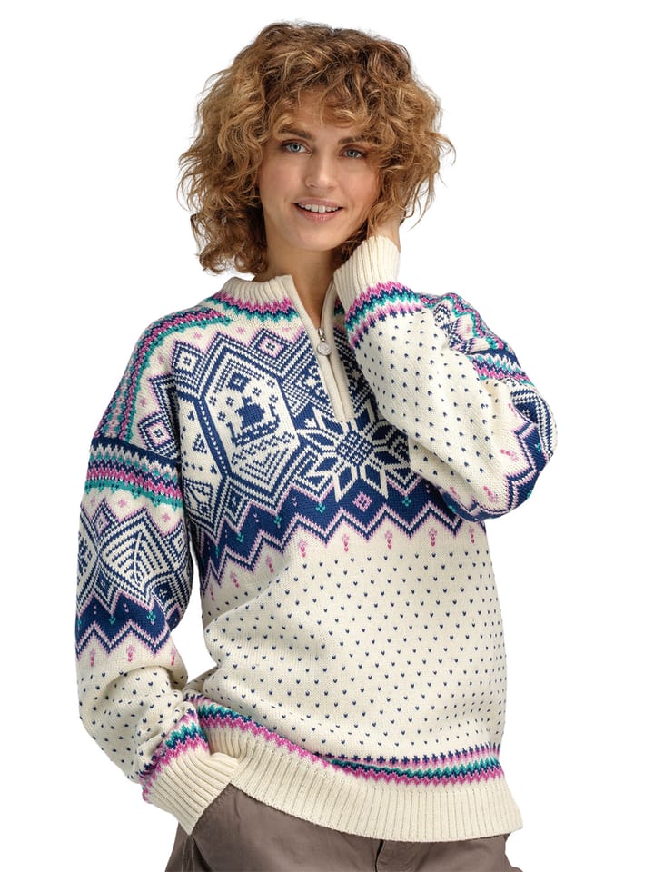 Dale of Norway Vm Trondheim Fem. Sweater Offwhite Indigo Orchid Dale of Norway Dale of Norway Vm Trondheim Fem. Sweater Offwhite Indigo Orchid Dale of Norway