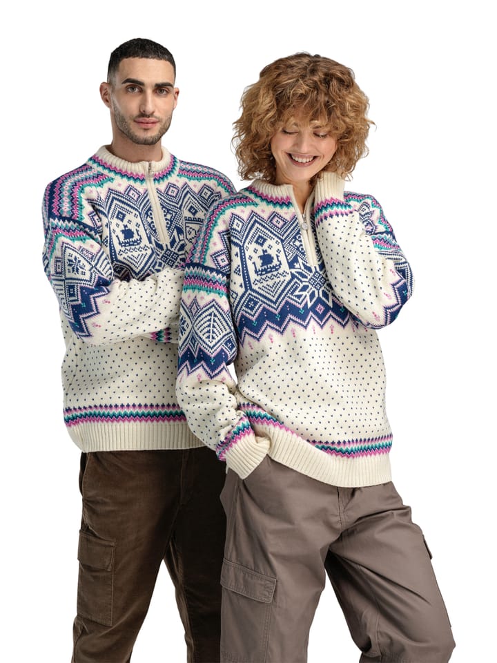 Dale of Norway Vm Trondheim Fem. Sweater Offwhite Indigo Orchid Dale of Norway Dale of Norway Vm Trondheim Fem. Sweater Offwhite Indigo Orchid Dale of Norway
