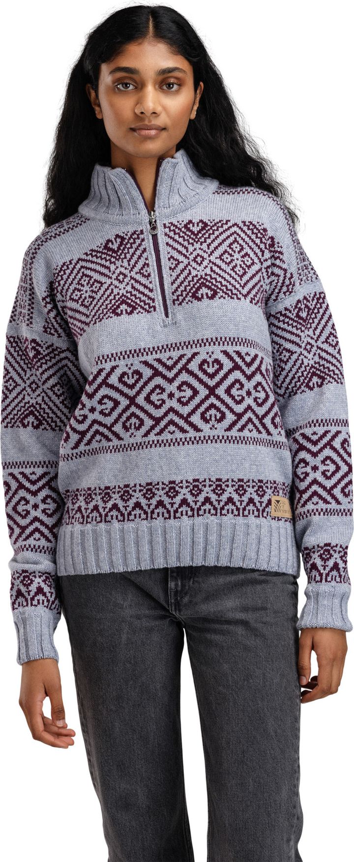 Dale of Norway Women's Rasletind Sweater Light Blue/Melange Wine Dale of Norway Dale of Norway Women's Rasletind Sweater Light Blue/Melange Wine Dale of Norway