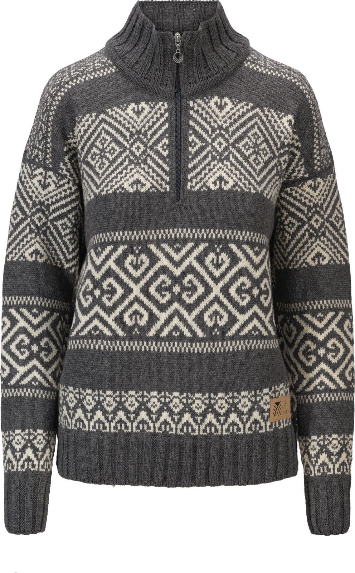 Dale of Norway Women's Rasletind Sweater Dark Charcoal/Offwhite