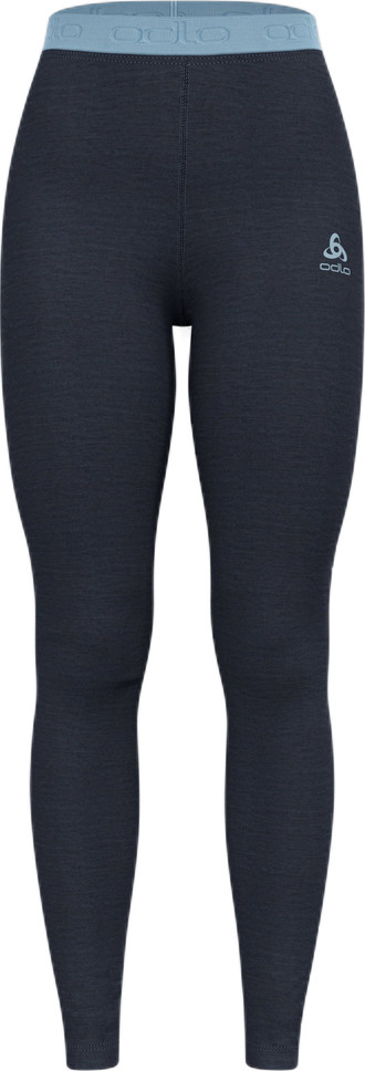 Odlo Women's Performance Wool 150 Base Layer Bottom Provincial Blue - Dark Sapphire Melange