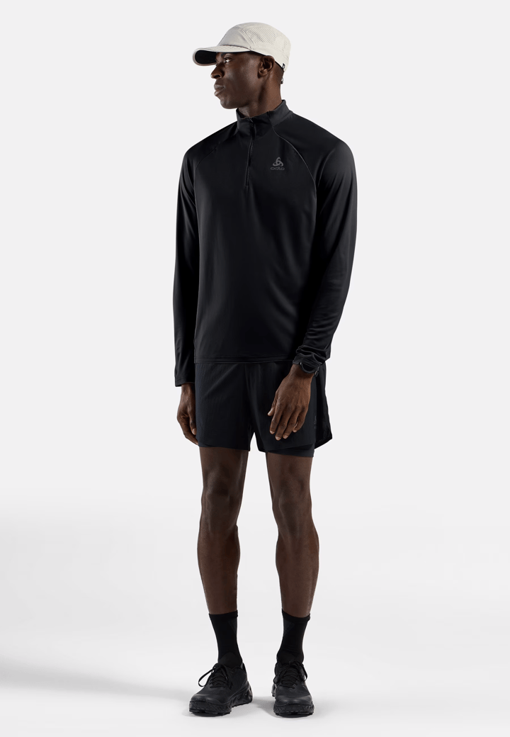 Odlo Men's Mid Layer Essential 1/2 Zip Black - Black Odlo