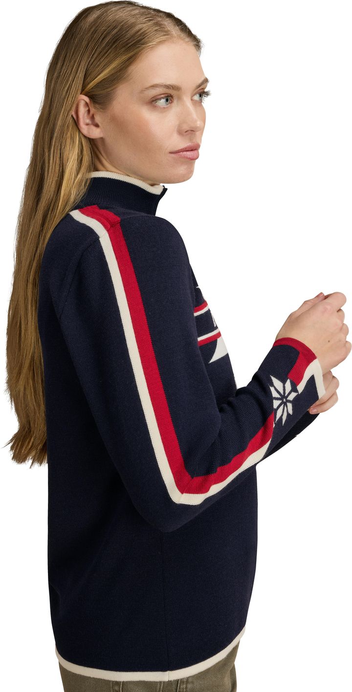 Dale of Norway Women's Nåle Sweater Offwhite Navy Red Rose Dale of Norway