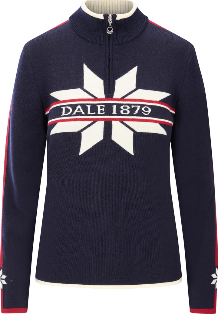 Dale of Norway Women's Nåle Sweater Offwhite Navy Red Rose Dale of Norway