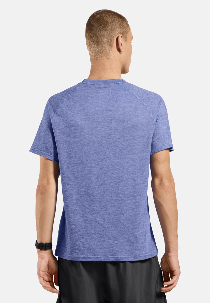 Odlo Men's T-Shirt Crew Neck S/S X-Alp Pw 115 Dazzling Blue Melange Odlo