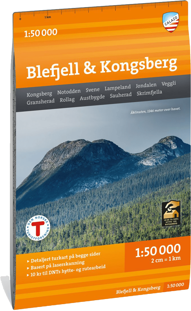 Calazo förlag Blefjell & Kongsberg 1:50 000 Hiking map Calazo förlag