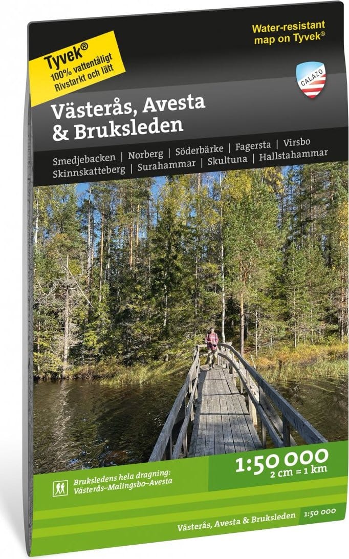 Calazo förlag Västerås Avesta Bruksleden 1:50 000 Nocolour Calazo förlag