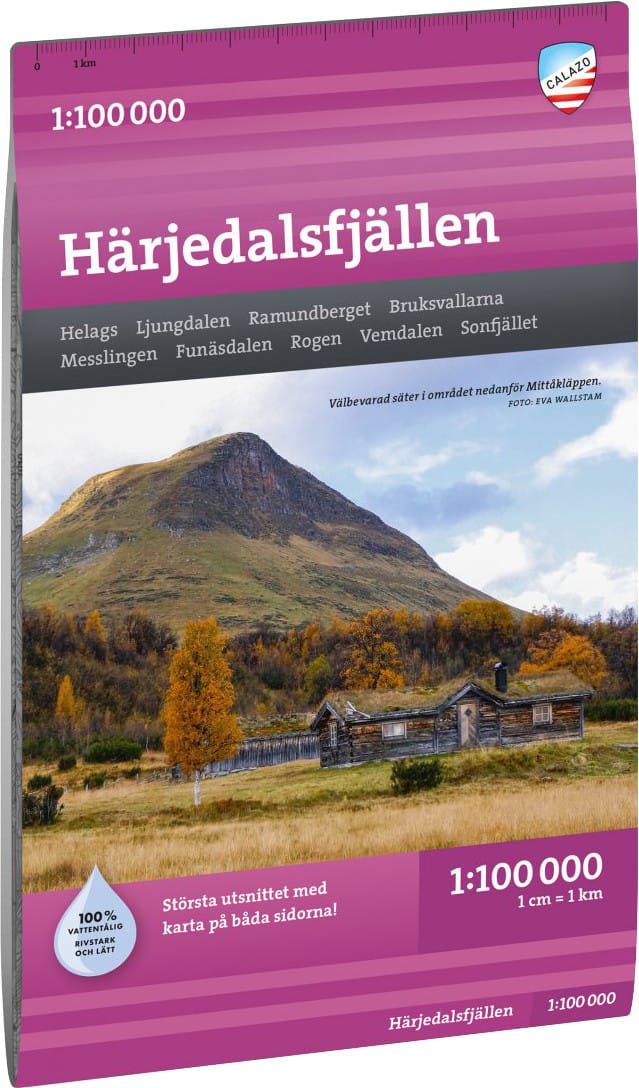 Calazo förlag Härjedalsfjällen 1:100 000 NoColour Calazo förlag
